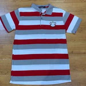 NWOT Kalaideng Striped Rugby Polo Shirt Boys Large